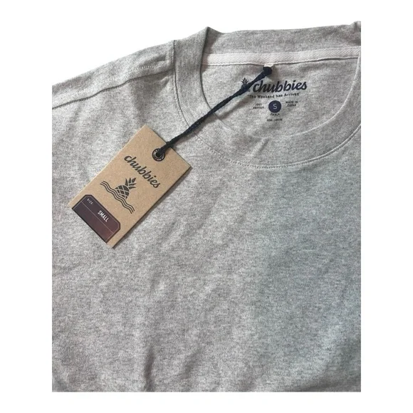 NWT Chubbies The Basic Oversized Tee - Size S, Mid Gray Heather - Picture 3 of 14